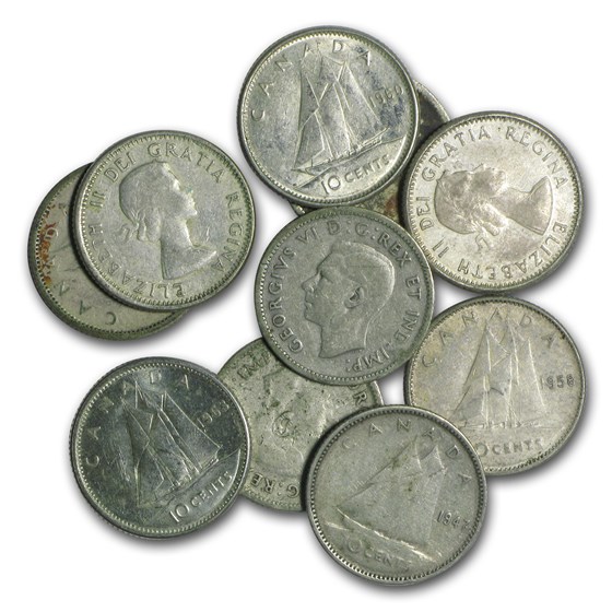 Canada 80% Silver Coins - $1.00 Face Value Avg Circ Canada 80% Silver Coins - $1.00 Face Value Avg Circ
